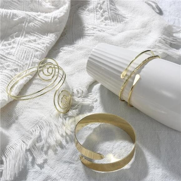 Women’s Cuff Armband Set (3PCS) | Adjustable Upper Arm Bracelets - Picture 5 of 5